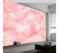 Carta da parati murale moderna con texture in marmo dorato, 400 x 280 cm, rosa murales per camera da letto, soggiorno, cameretta dei bambini, decorazione Art Deco, carta da parati fotografica poster
