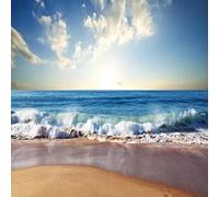Carta Da Parati Murale Personalizzata 3D Con Foto Di Paesaggi Marini E Di Spiagge Sabbiose,Ideale Per Decorare La Parete Del Soggiorno O Della Camera Da Letto.-150Cmx105Cm