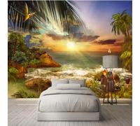 Carta Da Parati Murale Personalizzata 3D Con Isola,Spiaggia,Paesaggio Marino,Pittura Murale Per Soggiorno,Camera Da Letto,Arredamento Per La Casa-250Cmx175Cm