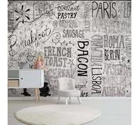 Carta Da Parati Murale Personalizzata Con Foto 3D Dell'Alfabeto Inglese E Graffiti Per Camera Da Letto,Soggiorno,Tv,Divano,Sfondo,Arredamento Per La Casa-150X105Cm