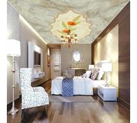 Carta da parati murale personalizzata con motivo floreale in marmo dipinto a mano,decorazione per soffitto,sfondo,stampa artistica per soggiorno,camera da letto,3D 150cm(W)×105cm(H)