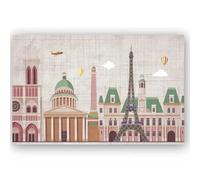 Carta da parati murale personalizzata di grandi dimensioni su tela con edifici cittadini in 3D,per camera da letto dei bambini,soggiorno,divano,sfondo,arredamento per la casa 400cm(W)×280cm(H)