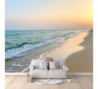 Carta da Parati Murale Spiaggia Del Mare 300x210 cm Fotomurali Effetto 3D, Vista Mare Decorazione Poster Arte Murale Moderna per Casa Ufficio Camera Da Letto Soggiorno.