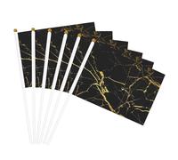 Carta da parati nera oro stampa convenienza bandiera palmare bandiere leggere decorazione interni esterni eventi feste