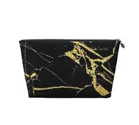 Carta da parati nera oro stampata, Borsa da toilette Borsa per trucco Borsa per cosmetici Borsa da toilette da viaggio portatile