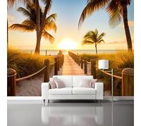 Carta da parati non tessuta 300 x 210 cm Dune Dell'Alba Poster gigante da parete, Stile Naturale per la decorazione della parete della camera da letto del soggiorno, Giallo Dorato