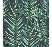 Carta da parati non tessuto Foglie di palma 1005x52cm verde