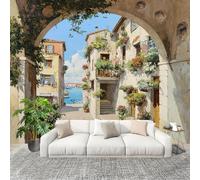 Carta da Parati Panoramica 250x175 cm Scena di Strada di Venezia Fotomurale Dimensioni Personalizzate per Soggiorno, Camera dei Bambini Decorazione Pittura D'Arte Murali in Tessuto Non Tessuto