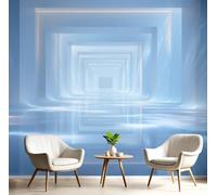 Carta da Parati Panoramica 3D Seta Corridoio Prospettico, 350 x 256cm Murali Panoramica Spazio Minimalista per Soggiorno, Adulto Camera dei Bambini, Ristorante Decorazione, Lavanda Blu