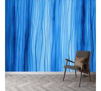 Carta da parati panoramica arte astratta 250L x 175A cm, murale decorazione soggiorno onde del mare verticale strisce - Carta da parati design moderno per camera camera dei bambini decorazione murale