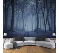 Carta da parati panoramica in seta 3D Buio Foresta, 450 x 315cm, Poster murale, Inquietante Nebbia, Decorazione della parete Per soggiorno Camera da letto Sala da pranzo Murale
