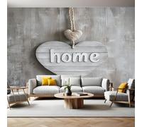 Carta da Parati Panoramica Lettere d'amore con venature del legno Foto Wallpaper Poster Gigante Design 300 x 210 cm Murale Decor della Parete Soggiorno Camera da Letto Carta da Parati Muro