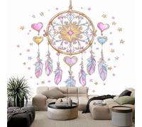 Carta da parati panoramica retrò acchiappasogni piuma, foto murale moderna 300L x 210A cm - Carta da parati decorazione casa arte sognante per soggiorno camera dei bambini ufficio