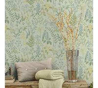 Rurale Paradise Carta da Parati 13662 Blu Floreale Verde Sprig Fiori Selvatici