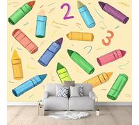 Carta da Parati Pastelli Colorati 150x105 cm Fotomurale da Parete Per Bambini Tessuto di Seta Carta Parati 3D Adesiva Muro Decorazione per Camera da Letto Soggiorno A-7718