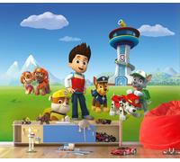 Carta Da Parati Paw Patrol Per Bambini Murale Gigante + Adesivo