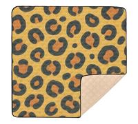 Carta da parati per bambini con stampa leopardata, 5 grandi e robuste, tappetino da gioco per bambini, resistente all'acqua, tappetino per gattonare per neonati e neonati, 127 x 127 cm