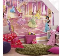 Carta Da Parati Per Camera Da Letto Girly Disney Princess Muro Pink Red Ballroom