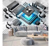 Carta Da Parati Personalizzata Per Foto 3D Tecnologia Intelligenza Artificiale Cpu Computer Circuit Board Poster Pittura Murale Soggiorno Murale 250Cm(W)×175Cm(H)