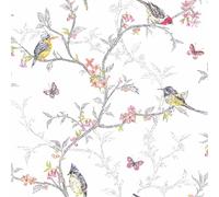 Carta Da Parati Phoebe Birds - Holden Decor - Bianca 98080 Nuovo Floreale