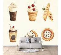 Carta da parati Pizza 250 × 175 cm Fotomurali in TNT Murale alla moda Decorazione da Muro XXL Poster Gigante da Parete Modelli Di Gelato Per Torte Da Dessert Carta per pareti Camera da Letto