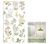 Carta da parati rustica con motivo floreale, insonorizzata, impermeabile, per il soffitto del bagno e il backsplash