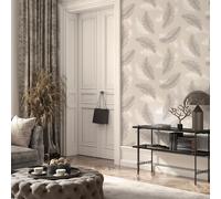 Carta Da Parati Serene Feather Belgravia 775 Lucido Metallic Beige