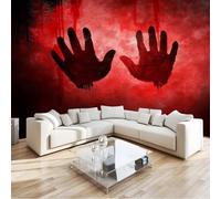 Carta Da Parati Stile Gotico Rosso Palma Opaco 200 X 140 Cm Vello Sfondo Murale Xxl Moderne Decorazione Grande Sfondo Per Tv Soggiorno Camera De Letto Sala Ufficio