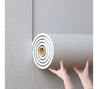 Carta da parati termica isolante, carta da parati isolante autoadesiva for pareti interne, contro la muffa fredda, tappetino isolante termico for pareti scrostate(grigio,75cm*500cm)