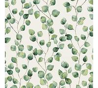 Carta da parati tnt (tessuto non tessuto) foglie palme Verde Bianco 370441 37044-1 A.S. Création Greenery | Verde/Bianco | Rotolo (10,05 x 0,53 m) = 5,33 m²