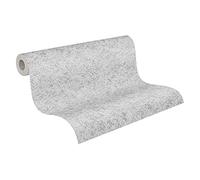 Carta Da Parati Unito Attractive tessuto non tessuto 10.05 m x 0.53 m Grigio Argento Prodotto in Germania A.S. Création 377722 3777-22