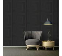 Versace Greco Chiave Carta da Parati 10m X 70cm - Nero 935234 Nuovo
