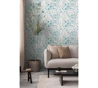 Carta Da Parati Vivente Con Design Fresco Di Rami Di Foglie E Superficie Facile