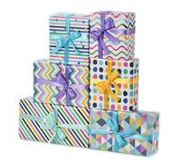 Carta da Regalo 70 x 50 cm Set 6 Fogli Rotolo Carta Regalo Per Donna Uomo Ragazz