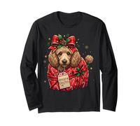 Carta da Regalo con Cane Barboncino e pigna Maglia a Manica