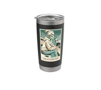 Carta da regalo con scheletro della pista di pattinaggio su ghiaccio per Halloween Bicchiere termico in acciaio inox doppia parete