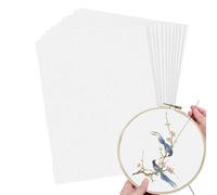Carta da ricamo solubile - Stabilizzatore lavabile | Stabilizzatori decorativi per cucito | Materiale carta 8,5 x 27,9 cm 80 g - per ricamo vestiti pantaloni - supporto adesivo naturale solubile in