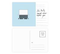 Carta da taglio con codice a barre che schiaccia la cartolina per l'anniversario della persona importante