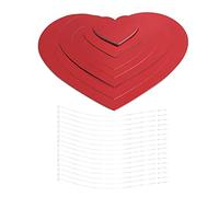 Carta decorativa 3D a forma di amore rosso con ornamenti pendenti, 5 diverse dimensioni, ghirlanda di cuori assortiti per la decorazione di matrimoni, feste di compleanno, carta