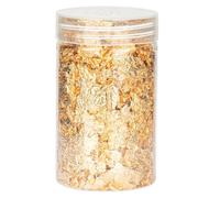 Carta decorativa in lamina d'oro per resina - 10 G carta dorata metallica, foglio d'oro simulato | Foglio di lamina d'oro multiuso per la produzione di gioielli in resina, chiodi, artigianato, velo