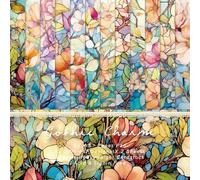 Carta Decoupage Fiori 24 Fogli,12 Modelli,15.2 x 15.2 cm,Carta Scrapbooking Decoupage Stamperia Paper Carta Decorativa Vintage (A, 15.2 x 15.2 cm)