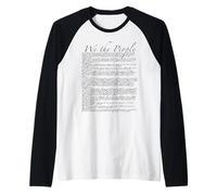 Carta dei Diritti degli Stati Uniti Costituzione degli Stati Uniti Maglia con Maniche Raglan