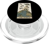 Carta dei Tarocchi Alieni Il Mondo UFO Invasione Divertente Mucca PopSockets PopGrip per MagSafe