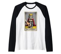 Carta dei tarocchi del gatto L'imperatore amante dei gatti divertente gatto Maglia con Maniche Raglan