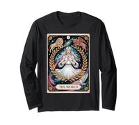 Carta dei tarocchi del mondo - Vintage Mystic Celestial Fulfillment Maglia a Manica