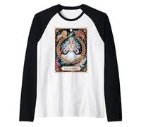 Carta dei tarocchi del mondo - Vintage Mystic Celestial Fulfillment Maglia con Maniche Raglan