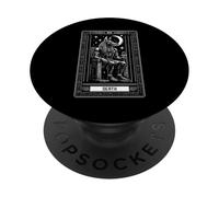 Carta dei tarocchi della morte celeste Geroglifici Anubi egiziano PopSockets PopGrip Adesivo
