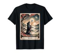 Carta dei Tarocchi della Morte vintage Peaceful Rebirth & Inner Shift Art Maglietta