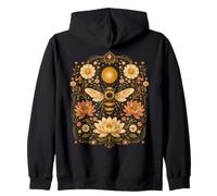 Carta dei tarocchi delle api Floreali Estetica Botanica Cottagecore Felpa con Cappuccio