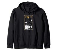 Carta dei tarocchi di Halloween della Strega della Sirena dell'orrore Gotico Felpa con Cappuccio